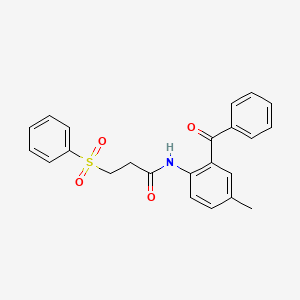 molecular formula C23H21NO4S B2571878 N-(2-benzoyl-4-methylphenyl)-3-(phenylsulfonyl)propanamide CAS No. 868676-15-7