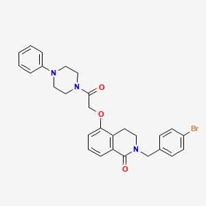 2-[(4-Bromophenyl)methyl]-5-[2-oxo-2-(4-phenylpiperazin-1-yl)ethoxy]-3,4-dihydroisoquinolin-1-one