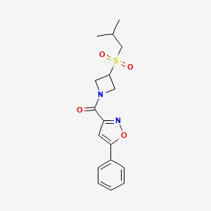 (3-(Isobutylsulfonyl)azetidin-1-yl)(5-phenylisoxazol-3-yl)methanone