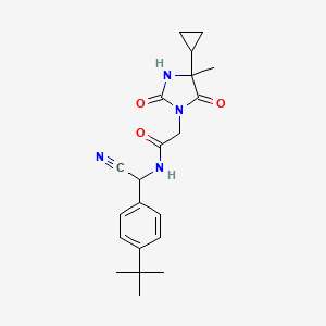 molecular formula C21H26N4O3 B2571893 N-[(4-tert-butylphenyl)(cyano)methyl]-2-(4-cyclopropyl-4-methyl-2,5-dioxoimidazolidin-1-yl)acetamide CAS No. 1795281-55-8