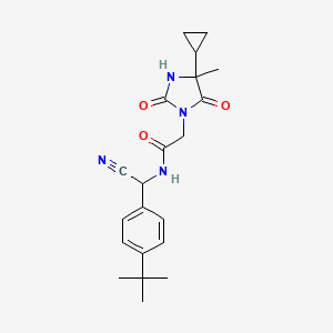 N-[(4-tert-butylphenyl)(cyano)methyl]-2-(4-cyclopropyl-4-methyl-2,5-dioxoimidazolidin-1-yl)acetamide