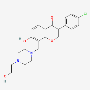3-(4-Chlorophenyl)-7-hydroxy-8-[[4-(2-hydroxyethyl)piperazin-1-yl]methyl]chromen-4-one