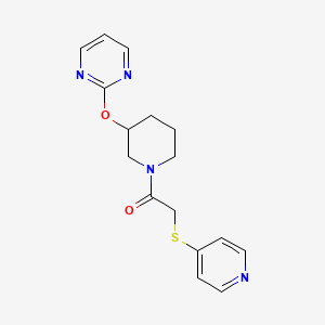 2-(Pyridin-4-ylthio)-1-(3-(pyrimidin-2-yloxy)piperidin-1-yl)ethanone