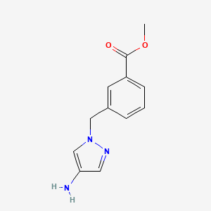 molecular formula C12H13N3O2 B2571903 Methyl 3-[(4-aminopyrazol-1-yl)methyl]benzoate CAS No. 2248297-73-4