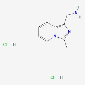 (3-Methylimidazo[1,5-a]pyridin-1-yl)methanamine;dihydrochloride