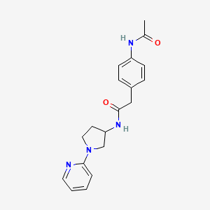 2-(4-acetamidophenyl)-N-(1-(pyridin-2-yl)pyrrolidin-3-yl)acetamide