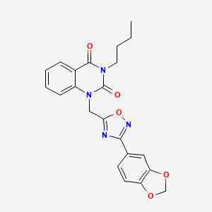 1-{[3-(1,3-benzodioxol-5-yl)-1,2,4-oxadiazol-5-yl]methyl}-3-butylquinazoline-2,4(1H,3H)-dione