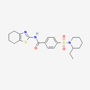 4-((2-ethylpiperidin-1-yl)sulfonyl)-N-(4,5,6,7-tetrahydrobenzo[d]thiazol-2-yl)benzamide