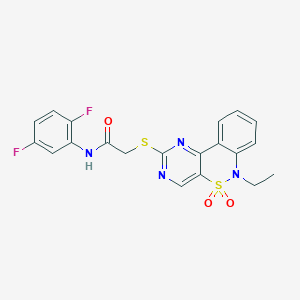 N-(2,5-difluorophenyl)-2-((6-ethyl-5,5-dioxido-6H-benzo[c]pyrimido[4,5-e][1,2]thiazin-2-yl)thio)acetamide