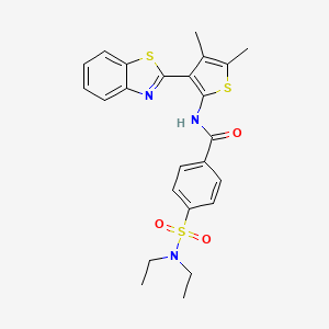 N-(3-(benzo[d]thiazol-2-yl)-4,5-dimethylthiophen-2-yl)-4-(N,N-diethylsulfamoyl)benzamide