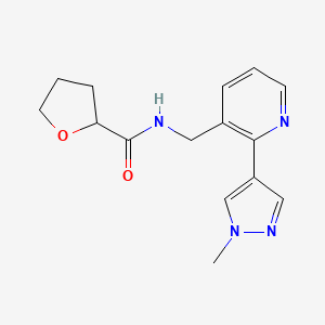 N-((2-(1-methyl-1H-pyrazol-4-yl)pyridin-3-yl)methyl)tetrahydrofuran-2-carboxamide