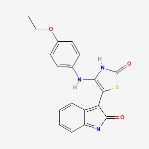 (4Z,5Z)-4-((4-ethoxyphenyl)imino)-5-(2-oxoindolin-3-ylidene)thiazolidin-2-one