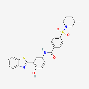 N-(3-(benzo[d]thiazol-2-yl)-4-hydroxyphenyl)-4-((3-methylpiperidin-1-yl)sulfonyl)benzamide