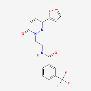N-(2-(3-(furan-2-yl)-6-oxopyridazin-1(6H)-yl)ethyl)-3-(trifluoromethyl)benzamide