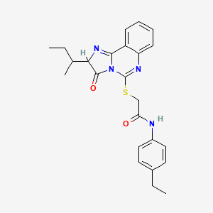 molecular formula C24H26N4O2S B2571935 2-{[2-(butan-2-yl)-3-oxo-2H,3H-imidazo[1,2-c]quinazolin-5-yl]sulfanyl}-N-(4-ethylphenyl)acetamide CAS No. 1023505-84-1