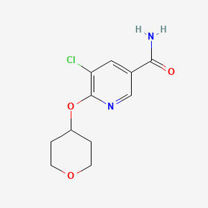5-chloro-6-((tetrahydro-2H-pyran-4-yl)oxy)nicotinamide