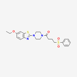 1-(4-(6-Ethoxybenzo[d]thiazol-2-yl)piperazin-1-yl)-4-(phenylsulfonyl)butan-1-one