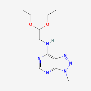 molecular formula C11H18N6O2 B2571943 N-(2,2-diethoxyethyl)-3-methyltriazolo[4,5-d]pyrimidin-7-amine CAS No. 941894-20-8