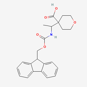 4-[1-({[(9H-fluoren-9-yl)methoxy]carbonyl}amino)ethyl]oxane-4-carboxylic acid