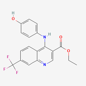 Ethyl 4-[(4-hydroxyphenyl)amino]-7-(trifluoromethyl)quinoline-3-carboxylate