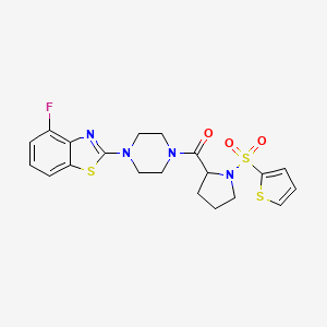 (4-(4-Fluorobenzo[d]thiazol-2-yl)piperazin-1-yl)(1-(thiophen-2-ylsulfonyl)pyrrolidin-2-yl)methanone