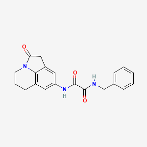 molecular formula C20H19N3O3 B2571955 N1-benzyl-N2-(2-oxo-2,4,5,6-tetrahydro-1H-pyrrolo[3,2,1-ij]quinolin-8-yl)oxalamide CAS No. 898411-14-8