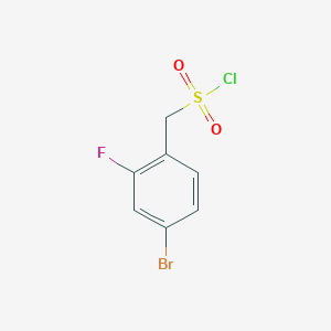 molecular formula C7H5BrClFO2S B2571959 (4-Bromo-2-fluorophenyl)methanesulfonyl chloride CAS No. 1178830-06-2