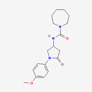 N-(1-(4-methoxyphenyl)-5-oxopyrrolidin-3-yl)azepane-1-carboxamide