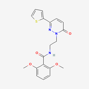 2,6-dimethoxy-N-(2-(6-oxo-3-(thiophen-2-yl)pyridazin-1(6H)-yl)ethyl)benzamide