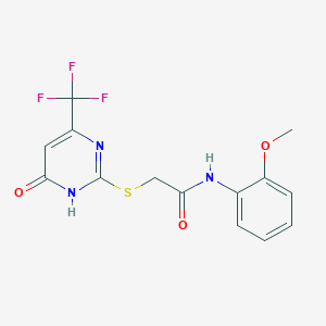 N-(2-methoxyphenyl)-2-((6-oxo-4-(trifluoromethyl)-1,6-dihydropyrimidin-2-yl)thio)acetamide