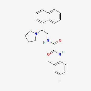 N1-(2,4-dimethylphenyl)-N2-(2-(naphthalen-1-yl)-2-(pyrrolidin-1-yl)ethyl)oxalamide