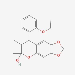 8-(2-ethoxyphenyl)-6,7-dimethyl-7,8-dihydro-6H-[1,3]dioxolo[4,5-g]chromen-6-ol