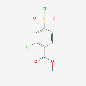 molecular formula C8H6Cl2O4S B2571980 Methyl 2-chloro-4-(chlorosulfonyl)benzoate CAS No. 260968-87-4