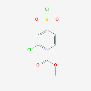 molecular formula C8H6Cl2O4S B2571980 甲基2-氯-4-(氯磺酰)苯甲酸酯 CAS No. 260968-87-4
