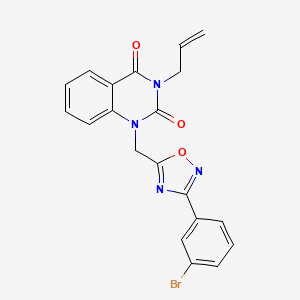molecular formula C20H15BrN4O3 B2571983 3-allyl-1-((3-(3-bromophenyl)-1,2,4-oxadiazol-5-yl)methyl)quinazoline-2,4(1H,3H)-dione CAS No. 1207014-74-1