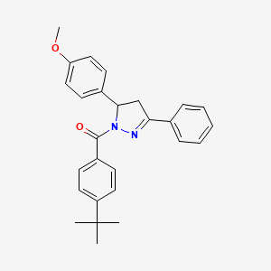 (4-(tert-butyl)phenyl)(5-(4-methoxyphenyl)-3-phenyl-4,5-dihydro-1H-pyrazol-1-yl)methanone