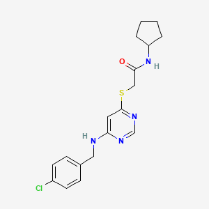 2-((6-((4-chlorobenzyl)amino)pyrimidin-4-yl)thio)-N-cyclopentylacetamide
