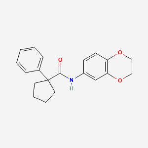 N-(2,3-dihydro-1,4-benzodioxin-6-yl)-1-phenylcyclopentanecarboxamide