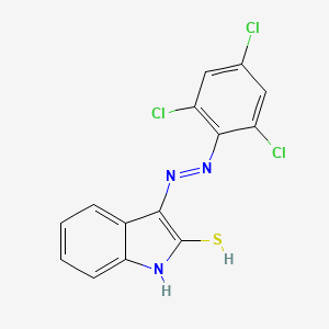 2-thioxo-1,2-dihydro-3H-indol-3-one N-(2,4,6-trichlorophenyl)hydrazone
