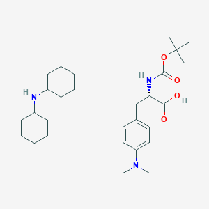 molecular formula C28H47N3O4 B2572005 N-Cyclohexylcyclohexanamine;(2S)-3-[4-(dimethylamino)phenyl]-2-[(2-methylpropan-2-yl)oxycarbonylamino]propanoic acid CAS No. 105115-92-2