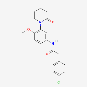 molecular formula C20H21ClN2O3 B2572018 2-(4-chlorophenyl)-N-[4-methoxy-3-(2-oxopiperidin-1-yl)phenyl]acetamide CAS No. 941873-30-9