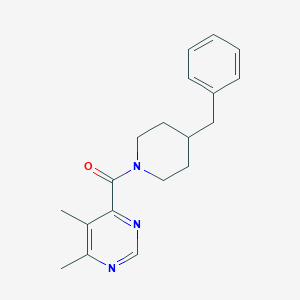 molecular formula C19H23N3O B2572028 4-(4-Benzylpiperidine-1-carbonyl)-5,6-dimethylpyrimidine CAS No. 2415633-14-4