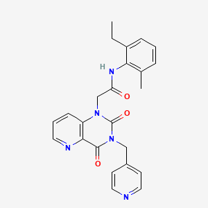 molecular formula C24H23N5O3 B2572034 2-(2,4-dioxo-3-(pyridin-4-ylmethyl)-3,4-dihydropyrido[3,2-d]pyrimidin-1(2H)-yl)-N-(2-ethyl-6-methylphenyl)acetamide CAS No. 946371-21-7
