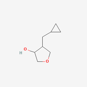 molecular formula C8H14O2 B2572036 4-(Cyclopropylmethyl)oxolan-3-ol CAS No. 2172058-90-9