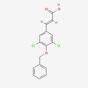 molecular formula C16H12Cl2O3 B2572039 (2E)-3-[4-(Benzyloxy)-3,5-dichlorophenyl]acrylic acid CAS No. 773131-40-1
