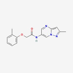 molecular formula C16H16N4O2 B2572041 N-(2-methylpyrazolo[1,5-a]pyrimidin-6-yl)-2-(o-tolyloxy)acetamide CAS No. 1797679-58-3