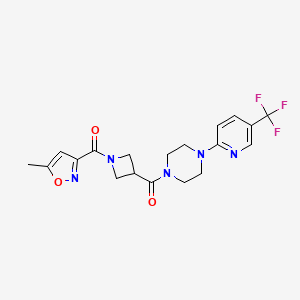 (5-Methylisoxazol-3-yl)(3-(4-(5-(trifluoromethyl)pyridin-2-yl)piperazine-1-carbonyl)azetidin-1-yl)methanone