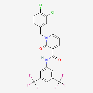 N-[3,5-bis(trifluoromethyl)phenyl]-1-(3,4-dichlorobenzyl)-2-oxo-1,2-dihydro-3-pyridinecarboxamide