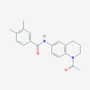 molecular formula C20H22N2O2 B2572060 N-(1-acetyl-1,2,3,4-tetrahydroquinolin-6-yl)-3,4-dimethylbenzamide CAS No. 941960-14-1