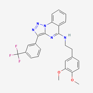 N-[2-(3,4-dimethoxyphenyl)ethyl]-3-[3-(trifluoromethyl)phenyl]-[1,2,3]triazolo[1,5-a]quinazolin-5-amine